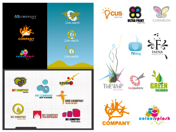 Vielzahl von Vektor-Logos-Vorlage-material
