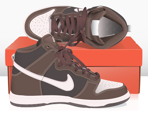 вектор обувь Nike спортивный