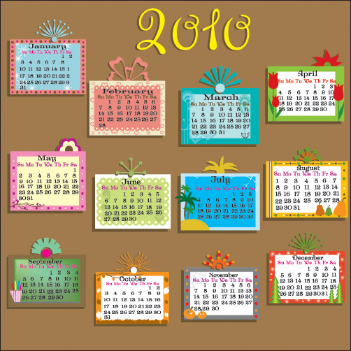 Vektor 2010 Kalender