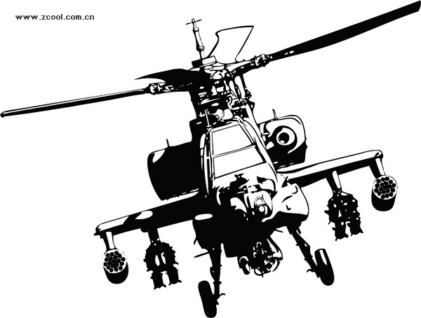 素材のアパッシュのヘリコプターをベクトルします。