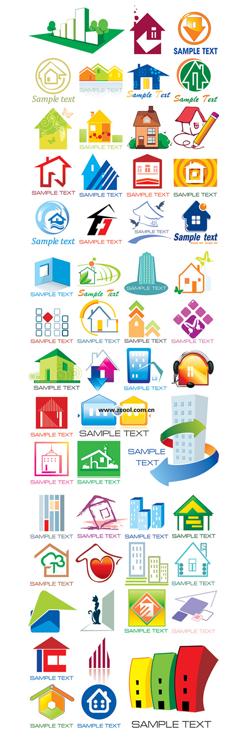 More than fifty forms house vector icon