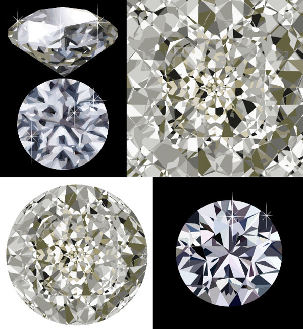 4 Diamond vektor bahan