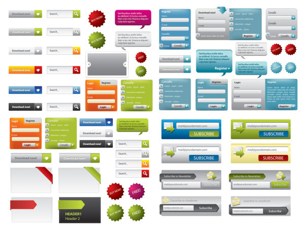 مجموعة متنوعة من مواد مكافحة ناقلات عناصر التصميم والويب