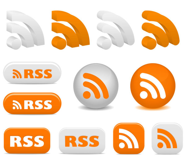 RSS Подписаться иконы - вектор