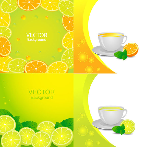 Вкусни портокалов сок елементи - вектор материал