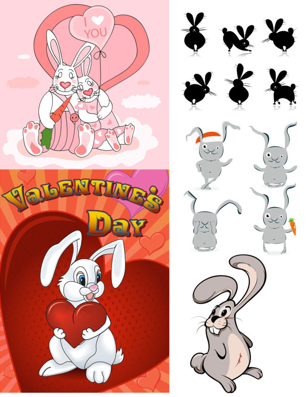 Conill de dibuixos animats Cute - Vector