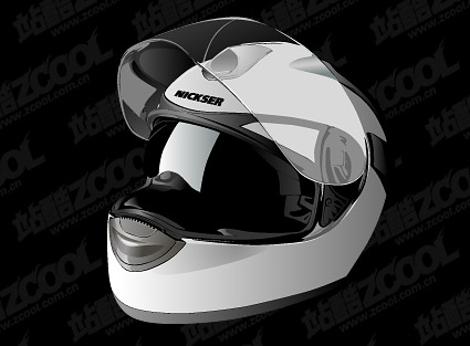 casco de motocicleta realista Vector 