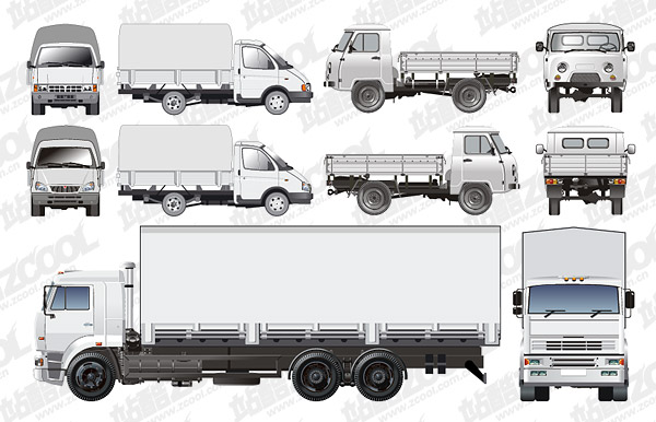 variedad de camión Vector