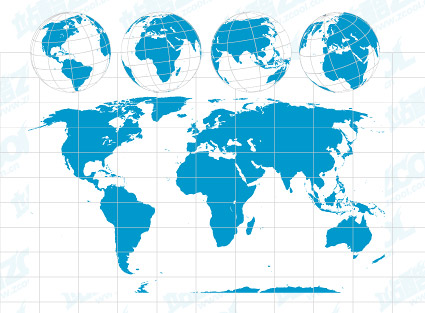 Carte du monde et le vecteur de la Terre 