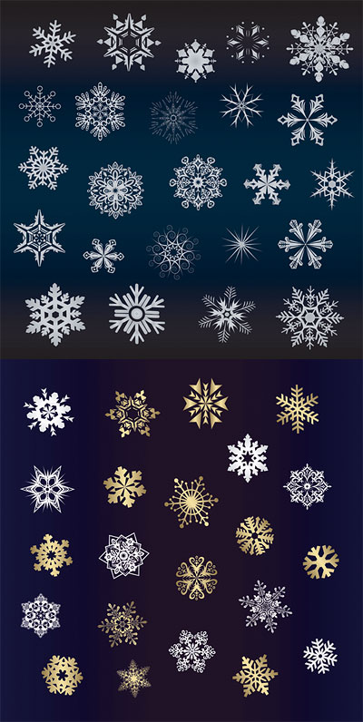 Разнообразие красивых снежных вектор