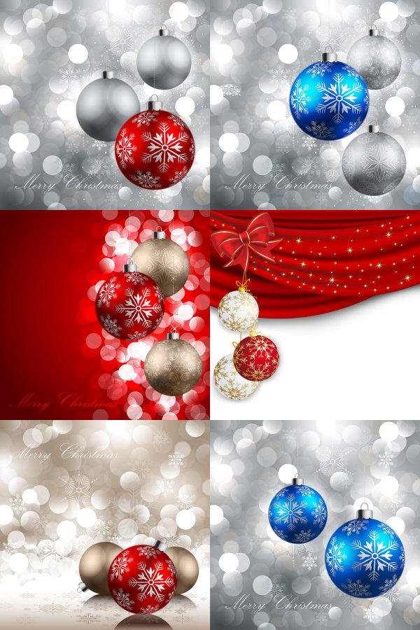 सुंदर क्रिसमस गेंद -11 - वेक्टर सामग्री