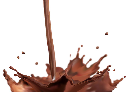Splash vecteur de chocolat