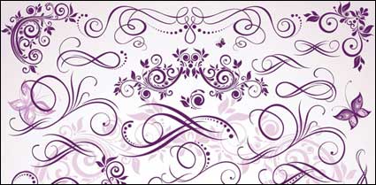 紫色の微細パターン ベクトル材料