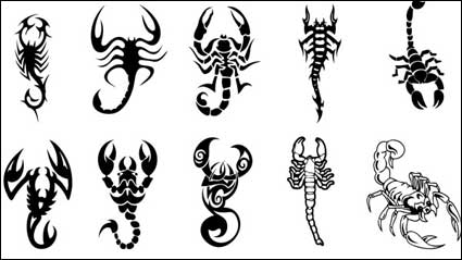 Scorpion totem vektor bahan