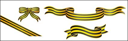 Yellow ribbon bergaris vektor bahan