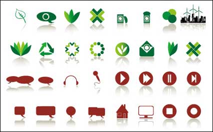 80 einfache Symbole Vektor-material