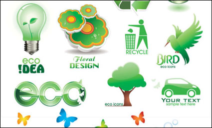 Зеленый векторные иконки
