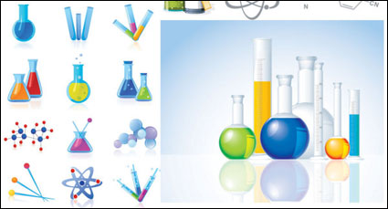 Chemische Produkte & Icons Vektor