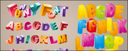 Schne dreidimensionale Buchstaben Vektor