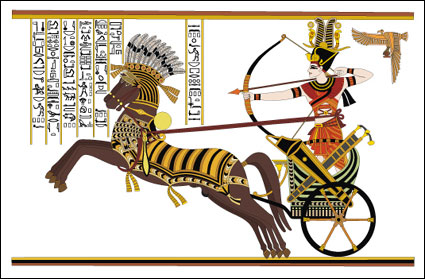 Ramsés II, la batalla de piedra Vector Diego tarjeta