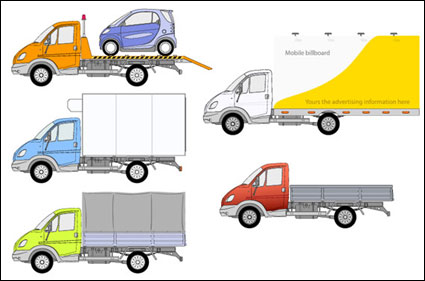 5 camiones Vector			