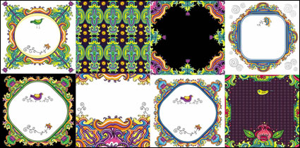 Patrones decorativos de color - Vector