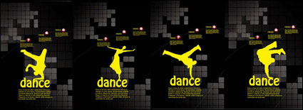 Tanzen Thema Poster-Vorlage-Vektor-material