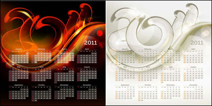 Шаблон календаря 2011 01 - вектор