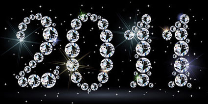 2011 년 구성 된 다이아몬드 소재 벡터