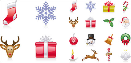 Iconos de Navidad - Vector
