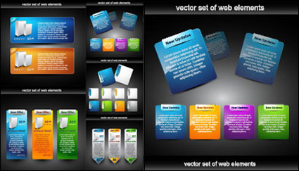 Material -2 de vetor de elementos decorativos de Web design