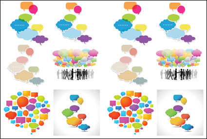 Burbuja de diálogo colorido vector