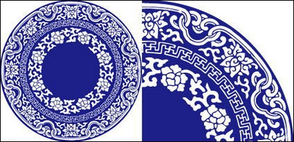Vector de azul y blanco porcelana