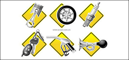 Material de vetor do Auto Parts série ícone