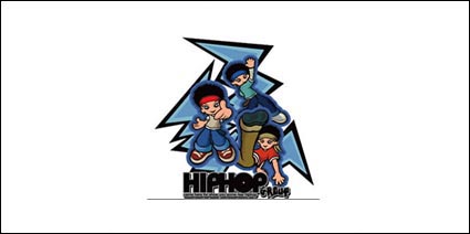 Matériau de vecteur pour le caractère cartoon hip-hop