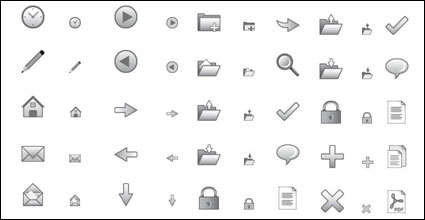 Icono de diseño de Web gris común