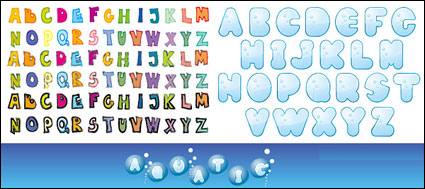 Matériau de vecteur alphabet