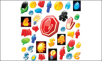 3D three-dimensional icon vector material
