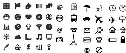 Utility marking of small icons vector