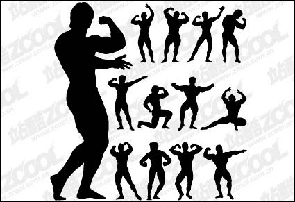 Fitness Person Action Silhouette Vektor