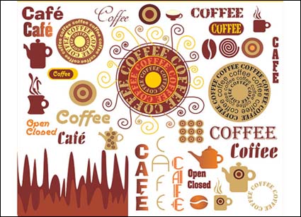 Кафе изкуство вектор материал