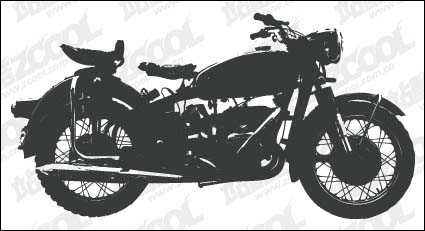 Motocicleta siluetas vector material