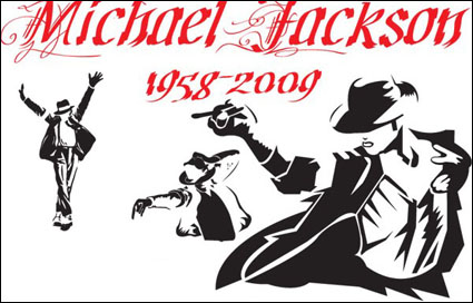 Material de vectores de acción clásico de Michael Jackson