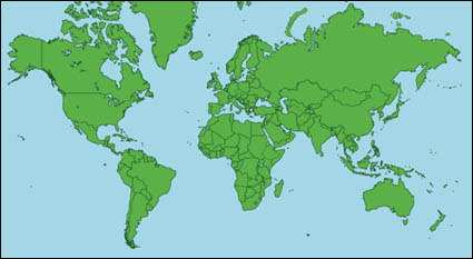 Mapa del mundo Vector