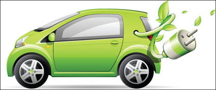녹색 자동차 벡터