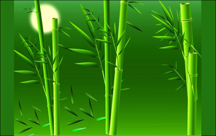 Material de vetor de bambu real