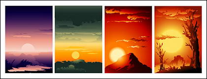 magnifiques paysages du coucher de soleil