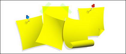 Notes papier jaune vecteur matériel