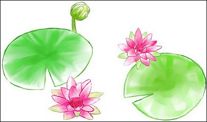 Aquarell-Stil lotus
