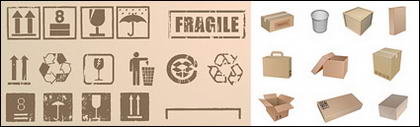 Emballage et conditionnement couramment utilisé symbole